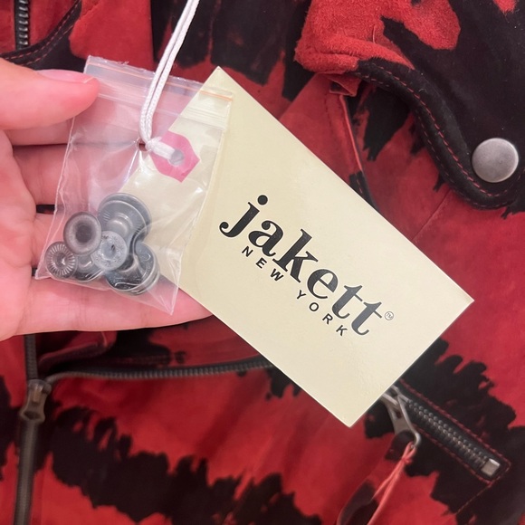 Rustic orange and black suede fringe jacket - Picture 5 of 6